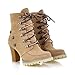 Charm Foot Fashoin Studded Womens Chunky Heel Martin Boots High Top Boots