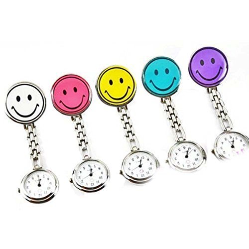 SODIAL(R)Medical nurse pocket watch,quartz movement,brooch pendant pocket watch Pink