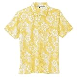 アロハ柄半袖ポロシャツ KS-1287 イエロー L