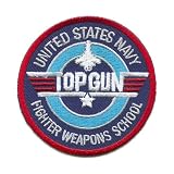 Produkt-Bild: USA TOP GUN Navy Fighter Weapons School Patch (Rund) Aufn&auml;her Aufb&uuml;gler 502