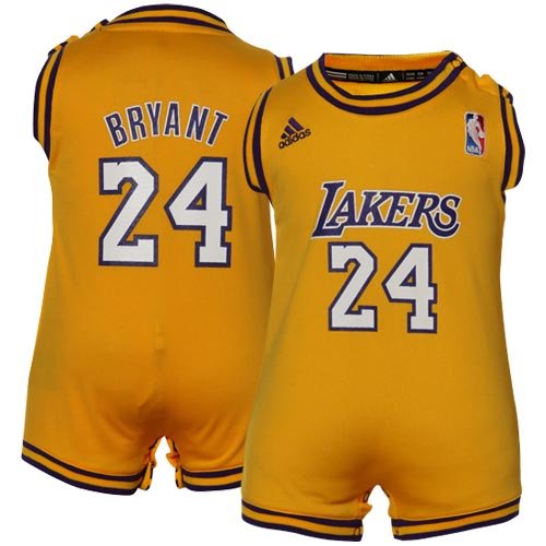 NBA Infant Los Angeles Lakers Kobe Bryant Home Onesie Jersey - R22Uqkka (Gold, 18 Months)