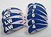 HIFROM Golf US Flag Neoprene Golf Club Head Cover Wedge Iron Protective Headcover for Most Brands White & Blue