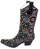 Corkys Rain Boots in Brown & Pink Floral Design Size 10 for Women
