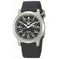 Seiko 5 Men's Automatic Black Strap Black Dial Watch