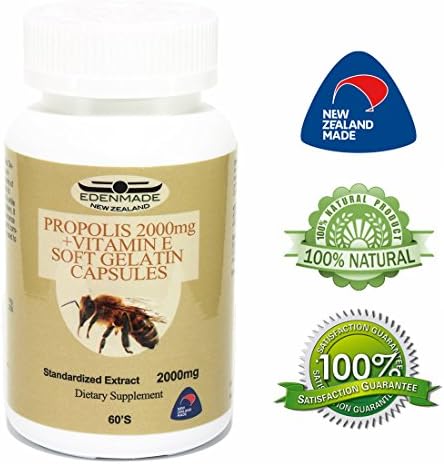 Edenmade Propolis 2000mg +Vitamin E Soft Gelatin Capsule (60 Capsules) **Made in New Zealand**