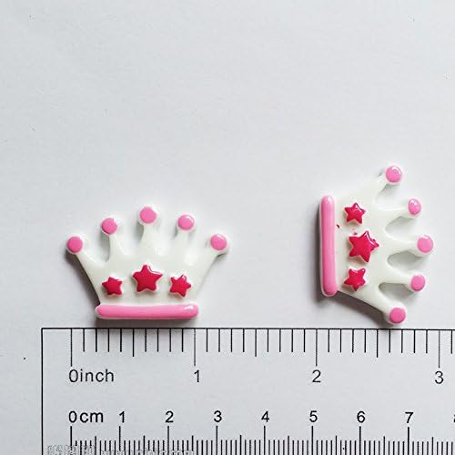 Lots 10pcs Crown Flatback Resin Scrapbooking Cabochons DIY Hair Bow Center Decoration Embellishments Crafts