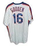 Dwight Gooden Autographed/Hand Signed New York Mets White Pinstripe Majestic Jersey Inscribed ''86 W