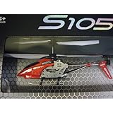 Syma 3 Channel S105 Mini Indoor Co-Axial Metal Frame Helicopter (Red)