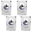 Vancouver Canucks 4pc Square Shot Glass Set NHL Hockey