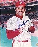 Del Unser Autographed Philadelphia Phillies 8 x 10 Photograph (Unframed)