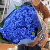 青いバラ　【送料無料】神秘的なブルーの薔薇 ブルーローズ〔ベンデラブルー〕100本の花束 花贈り花工房 エーデルワイス フラワーギフト