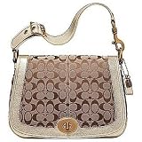 Coach Signature Legacy Large Shoulder Flap Bag 11147 Platinum