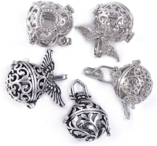 Romance Jewerly Wing Essential Oil Diffuser Locket 5 PCS/Lot Combination Covered Button Silver Diffuser Lockets Supplies