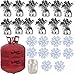 Balloon Time Disposable Helium Tank 14.9 cu.ft - 12 Silver Balloon Weights + 10 Flower Shape Balloon Clips + Curling Ribbon