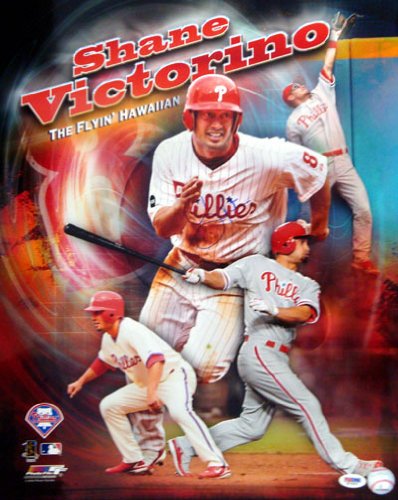 Shane Victorino Autographed Phillies 16x20 Photo #4 PSA/DNA