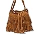CY Womens Retro Vintage Crossbody Bag Shoulder Bag Cross-body Handbag with Fringe Tassel