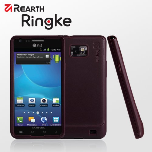 Samsung Galaxy S2 (AT&T or GT-i9100) Rearth Ringke Case [Maroon]-REARTH