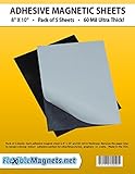 5 Magnetic Sheets of 8" x 10" Adhesive 60 mil Magnet Ultra Thick