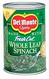 Del Monte Whole Leaf Spinach, 13.5-Ounce Cans (Pack of 12)