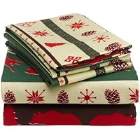 Pinzon 160-Gram Printed Flannel Sheet Set, Lodge