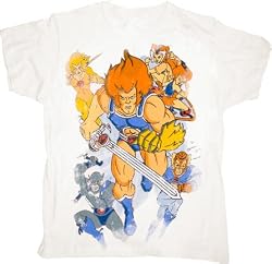 Thundercats Charging Liono Characters White T-Shirt Tee