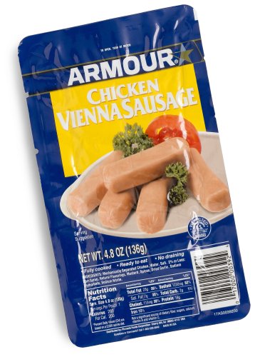 Armour Chicken Vienna Sausage, 4.8-Ounce Pouch (Pack of 24) by Armour