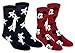 Disney Mickey Mouse Casual Crew Socks 2 Pair Blue/Red, Shoe Size 10-13