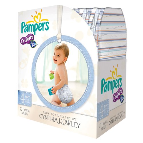 Pampers Cruisers Designer Diapers by Cynthia Rowley Boy - Size 4 (23 count)