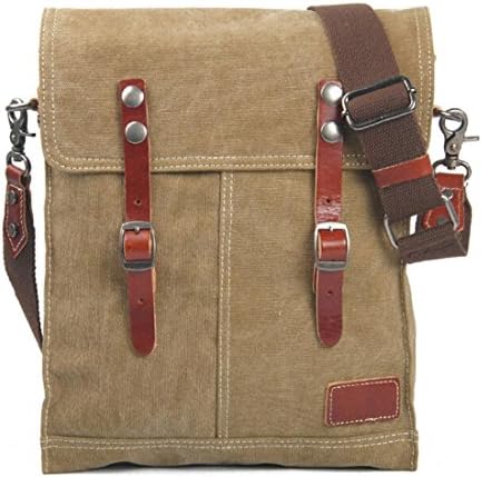 8586SSD8D089 khaki canvas bag single shoulder versipacks preppy style vertical type schoolbag fashion casual man woman haversack