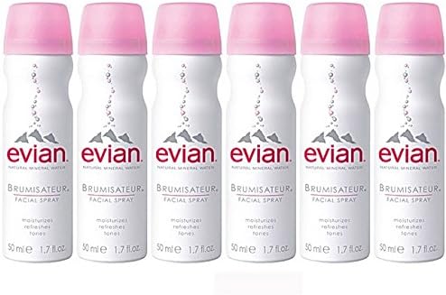 Facial Spray evian Facial Spray Natural Mineral Water Moisturizes Refreshes Tones 6 pieces x 50ml/1.7oz