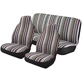 Baja Inca Saddle Blanket Seat Covers Full Set High Back Bucket Seat Pair Rear Bench Set