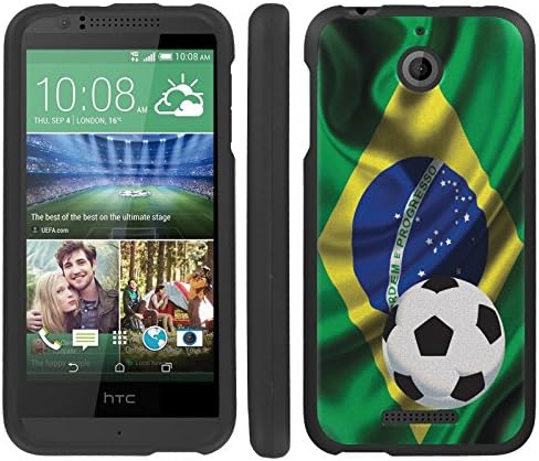 Mobiflare [HTC Desire 510] Brazil Flag with Soccer Ball Slim Guard Protect Design Case