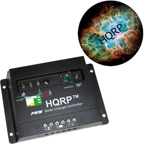 HQRP 20 Amp 12V / 24V Solar Charge Power Controller / Regulator 20A 300W with Battery Charge Monitor plus HQRP Mousepad