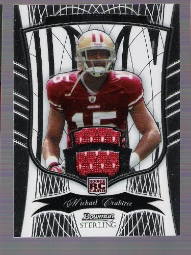 MICHAEL CRABTREE 2009 Bowman Sterling #175 JERSEY ROOKIE Card RC Numbered to 749 Made! San Francisco 49ers Football