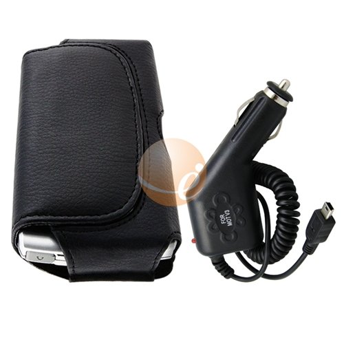 FOR BLACKBERRY 8830 8820 8800 LEATHER CASE+CAR CHARGER