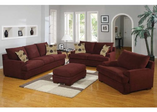 New 3Pc Contemporary Modern Fabric Sofa Set #AC-LILLIAN