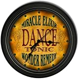 Dance 's Tonic Wonder Remedy Black Cascading Pub Style Wall Clock