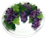 Peggy Karr 11-Inch Glass  Grapes Plate