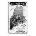 Maine, A Friendly Line for You, View of an Old Codger on his Boat Giclee Poster Print, 12x16