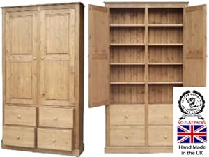 Solid Pine Cupboard, 7ft x 4ft Handcrafted & Waxed 4 ...