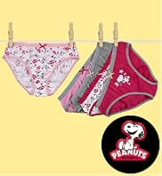 5 Pack - Older Girls' Pure Cotton Snoopy™ Bikini Knickers