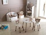 Kindertisch & 2x Kinderstühle TED+LILY Schreibtisch Tisch Sitzgruppe TEDDY