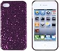 Dark Purple Sparkles Case for Apple iPhone 4, 4S (AT&T, Verizon, Sprint)