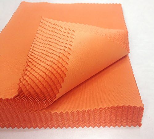 25pcs Microfiber Cleaner (Orange), 4"x6", for Eyeglasses, SmartPhone, iPhone, iPad, Watches, Jewelry etc...