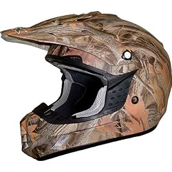 AFX Camo Adult FX-17 Dirt Bike Motorcycle Helmet w/ Free B&F Heart Sticker Bundle