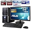 CSL Sprint Vision X6467 - AMD A8-6600K APU 4x 3900 MHz, 16 GB RAM, 1000 GB HDD, Radeon HD 8570D, DVD-RW, USB 3.0, 24" ASUS LED TFT, Windows 10 by CSL-Computer