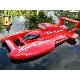 Red Speed Storm Plastic Electric RADIO CONTROLLED BOAT