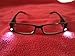 Reading Glasses Lighted ~ See Clearly Now Kit(TM) - 8 Batteries, Carl Zeiss Lens Cloth, Credit Card Magnifier ~ Corrective LED Readers with Lights Provide Hands Free Illumination ~ 2.0x BLACK