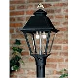 Gas Light America GL300 Cast Aluminum Natural Gas Light With Dual Inverted Mantle Burner On Post Mount