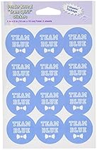 Beistle 54056 Team Sticker, 4 by 6-Inch, Blue/Pink
